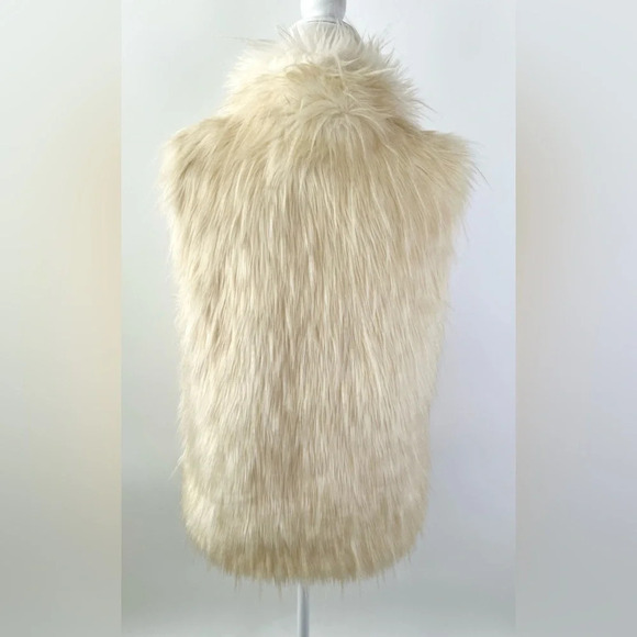 MARC NEW YORK | Andrew Marc Faux Fur Vest Coat Cream Size Small - Picture 7 of 9
